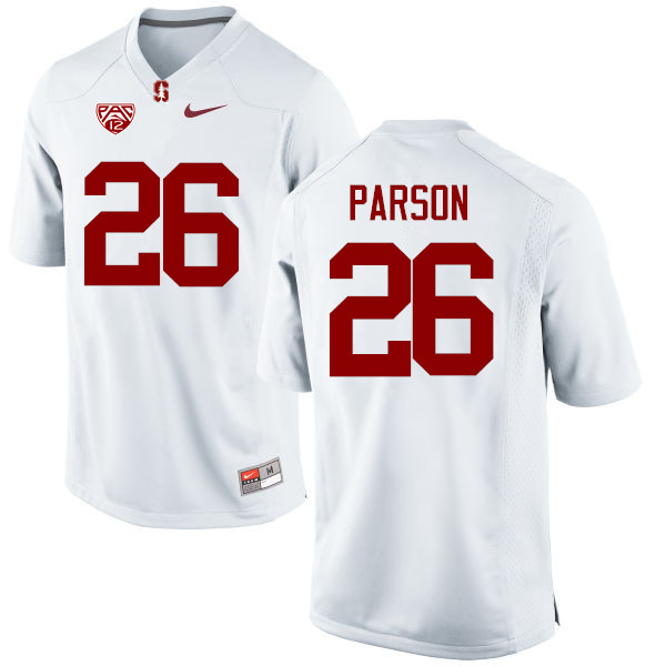 Men Stanford Cardinal #26 J.J. Parson College Football Jerseys Sale-White